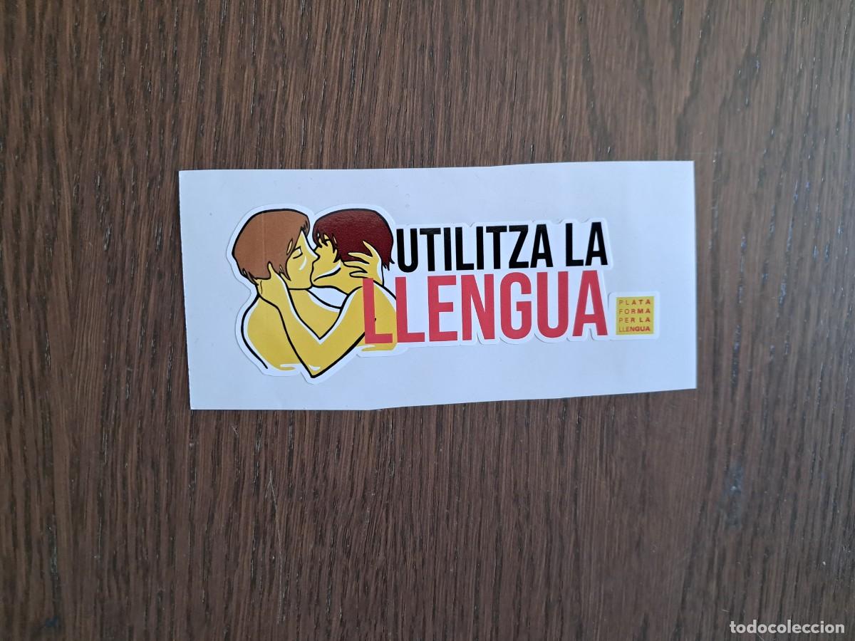 Pegatinas de colecci&oacute;n: pegatina, utilitza la llengua, plataforma per la llengua.