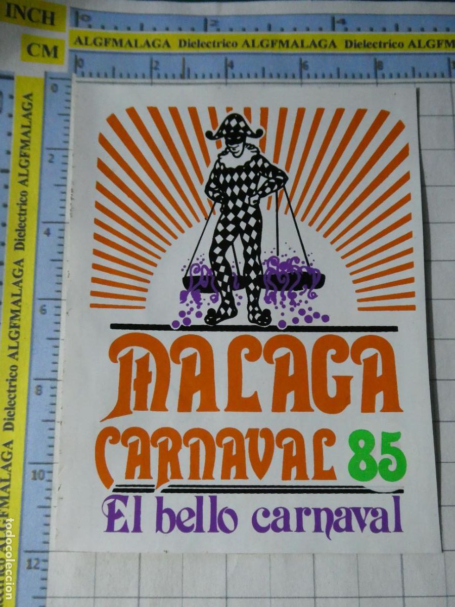 Pegatinas de colecci&oacute;n: PEGATINA DE CARANAVALES CARNAVAL M&Aacute;LAGA 85 1985. 94