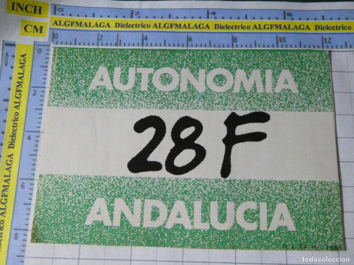 Pegatinas de colecci&oacute;n: PEGATINA POL&Iacute;TICO SINDICAL. AUTONOM&Iacute;A ANDALUCIA 28F 1980. 100