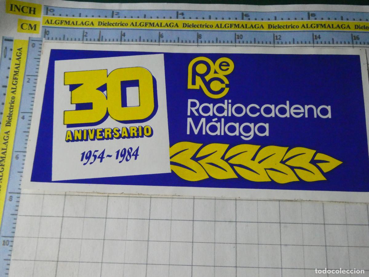 Pegatinas de colecci&oacute;n: PEGATINA DE RADIO TELEVISI&Oacute;N. EMISORA RADIOCADENA M&Aacute;LAGA RCE 1954 1964. 101