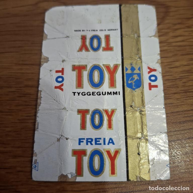 Pegatinas de colecci&oacute;n: Envoltura de chicle antiguo TOY Tyggegymmi Noruega 1970s