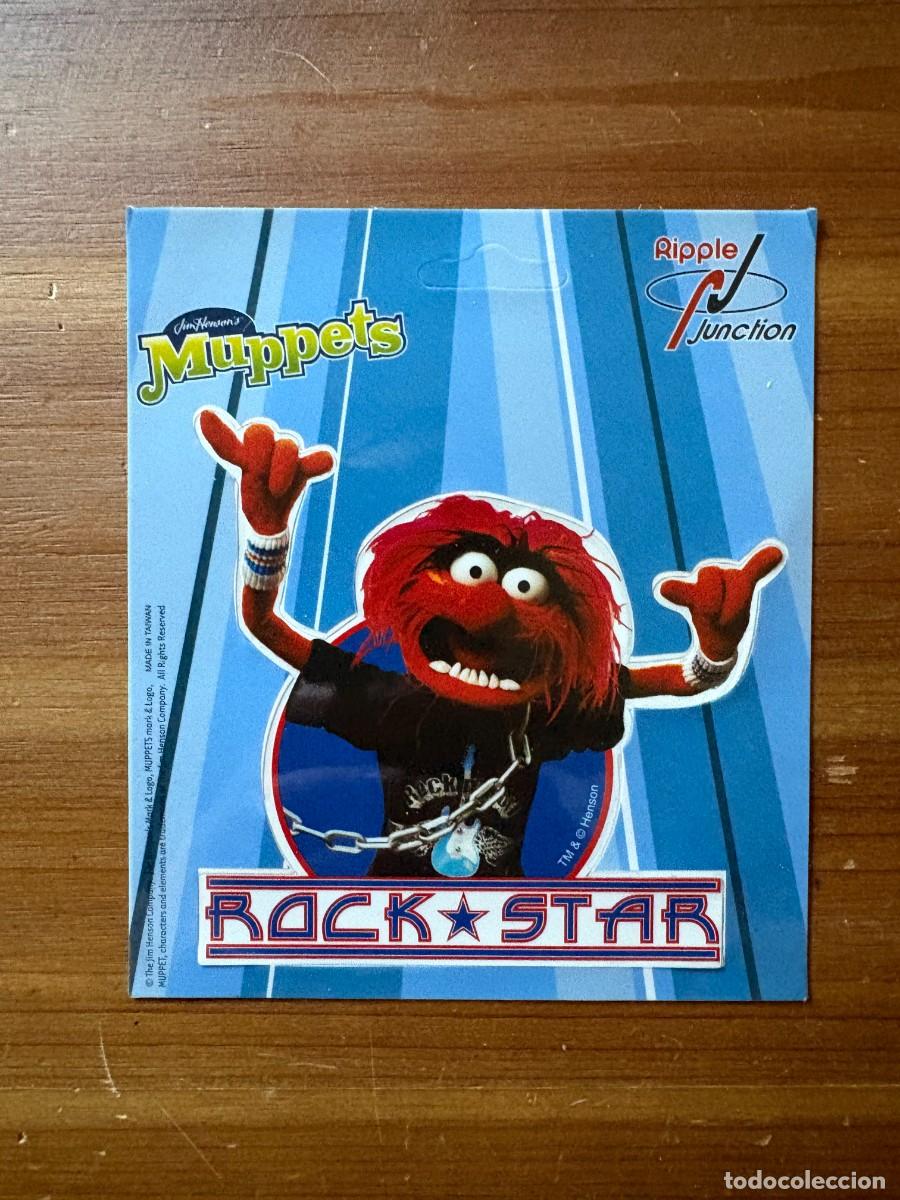 Pegatinas de colecci&oacute;n: ANTIGUA PEGATINA MUPPETS ANIMAL ROCK STAR JIM HENSON NUEVA Y SIN USO, 9 CMS. ALTURA.