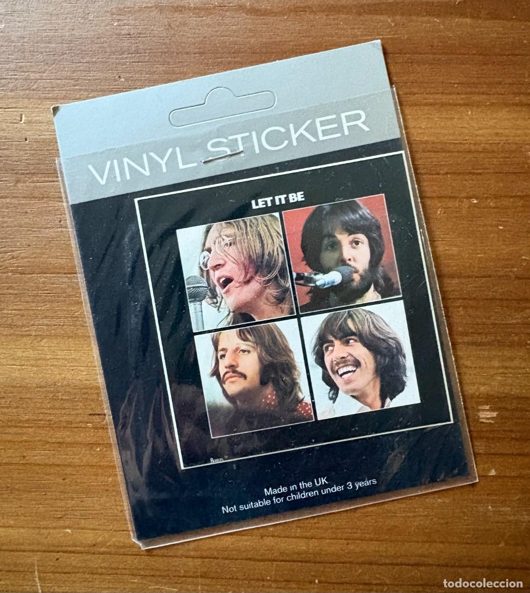 Pegatinas de colecci&oacute;n: ANTIGUA PEGATINA VINYL STICKER THE BEATLES LET IT BE SIN ABRIR NUEVA Y SIN USO 8.5X8.5 CMS.
