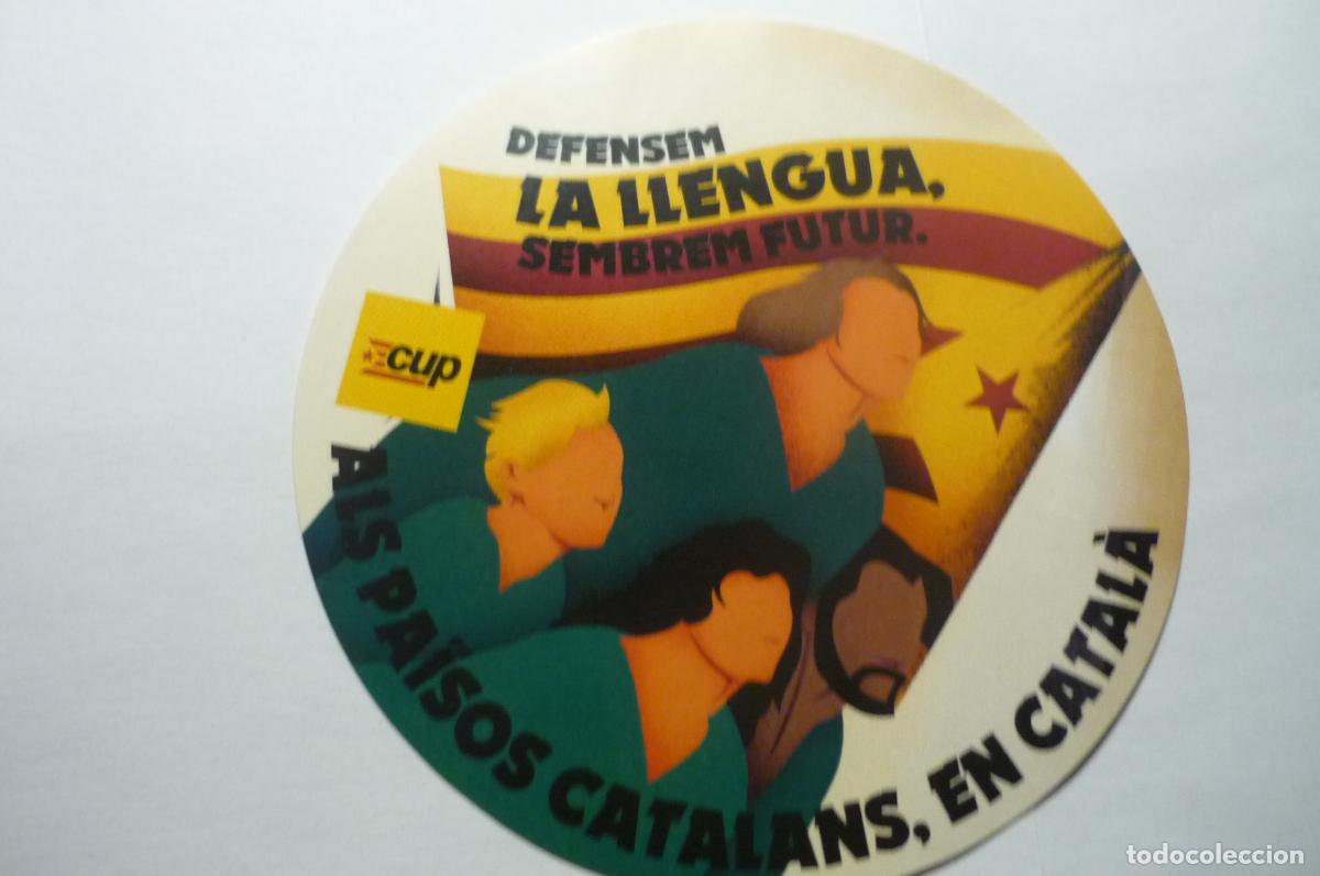 Pegatinas de colecci&oacute;n: pegatina politica cup catalan defensemos la lengua