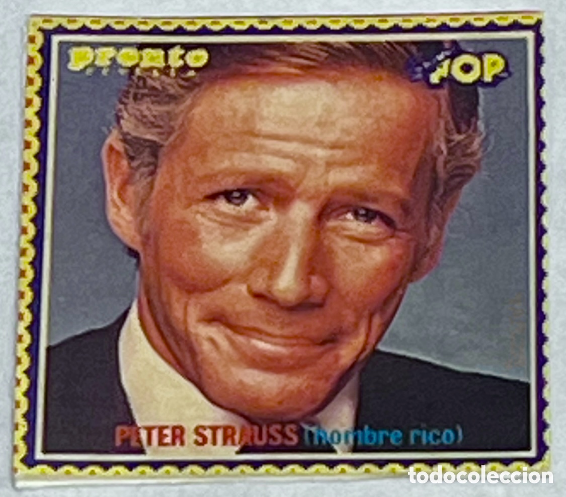 Pegatinas de colecci&oacute;n: Pegatina. Peter STRAUSS. Revista Pronto. A&ntilde;os 70.