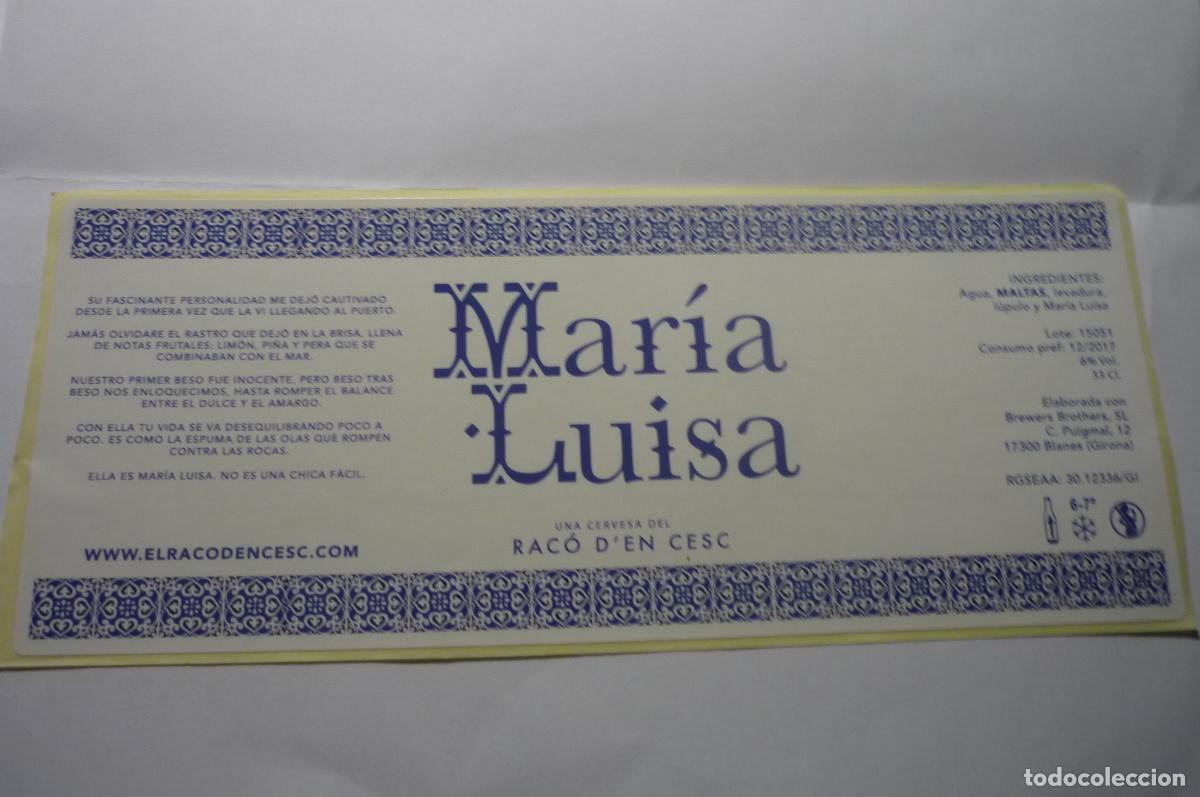 Pegatinas de colecci&oacute;n: PEGATINA CERVEZA MARIA LUISA
