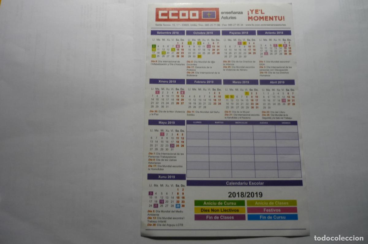 Pegatinas de colecci&oacute;n: PEGATINA CALENDARIO SINDICAL CCOO