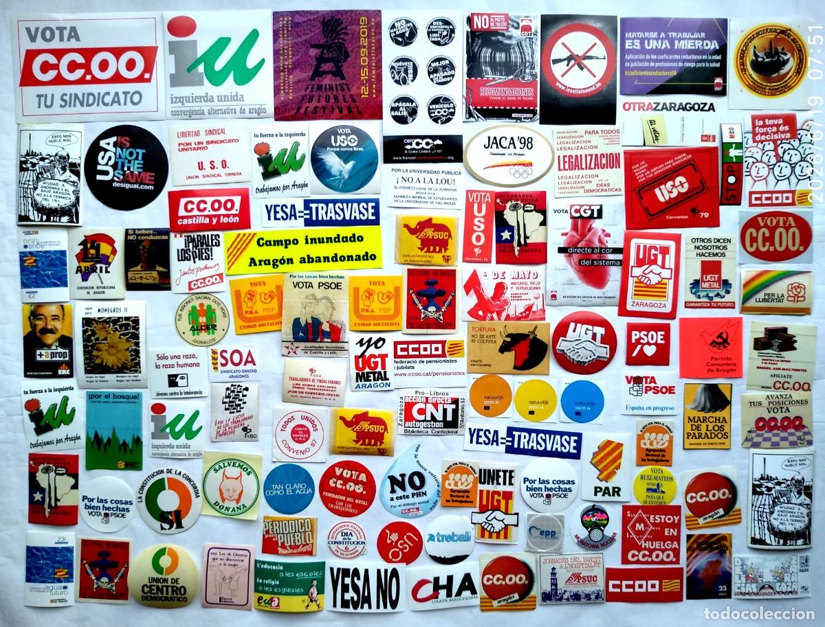 Pegatinas de colecci&oacute;n: 100 PEGATINAS POL&Iacute;TICAS Y REIVINDICATIVAS.