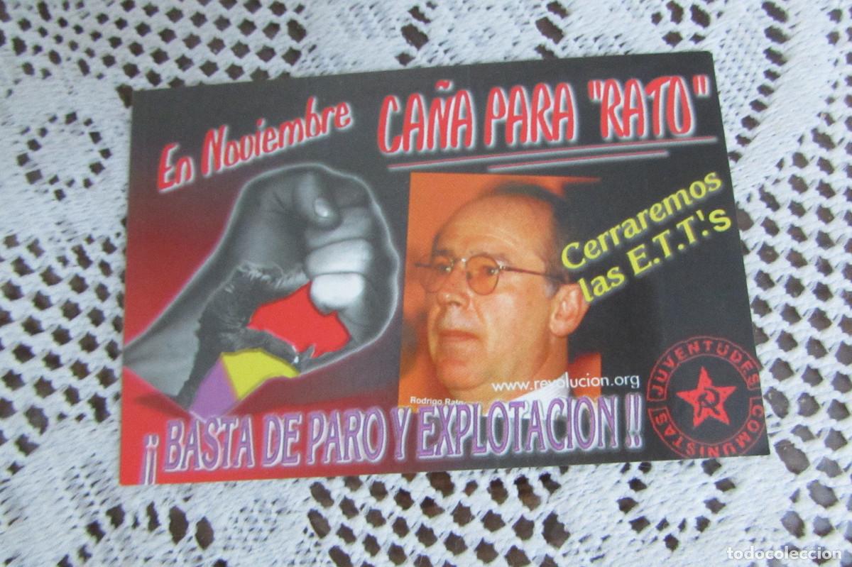 Pegatinas de colecci&oacute;n: PEGATINA POL&Iacute;TICA JUVENTUDES COMUNISTAS. BASTA DE PARO Y EXPLOTACI&Oacute;N. CA&Ntilde;A PARA RATO