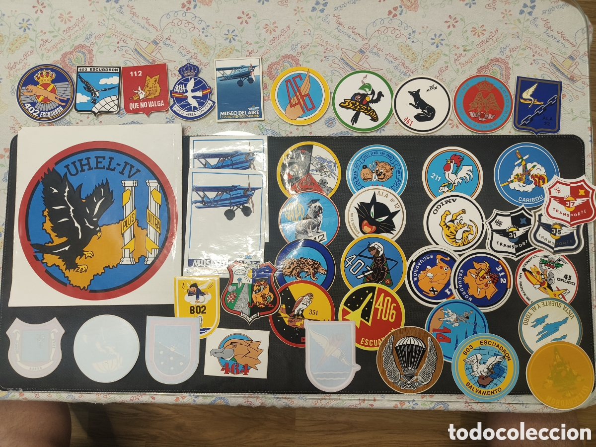 Pegatinas de colecci&oacute;n: Lote de 42 pegatinas de aviaci&oacute;n.