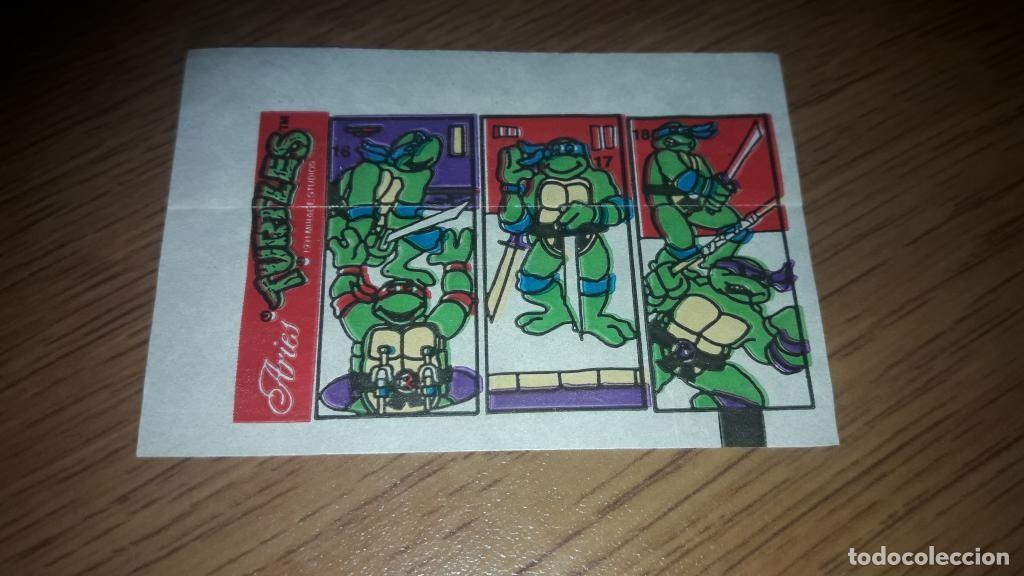 Pegatinas de colecci&oacute;n: Envoltura de chicle Tarjeta Aries Turtles