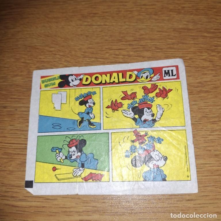 Pegatinas de colecci&oacute;n: Envoltura de chicle Tarjeta Donald ML 1970 Antiguo. Primer n&uacute;mero