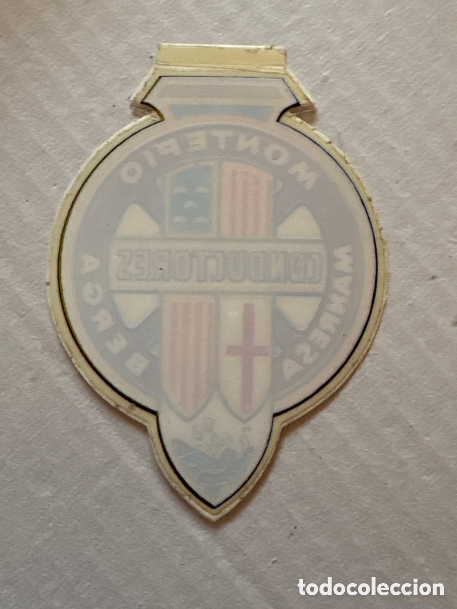 Pegatinas de colecci&oacute;n: Adhesivo pegatina MONTEPIO CONDUCTORES MANRESA BERGA PARA CRISTAL INTERIOR