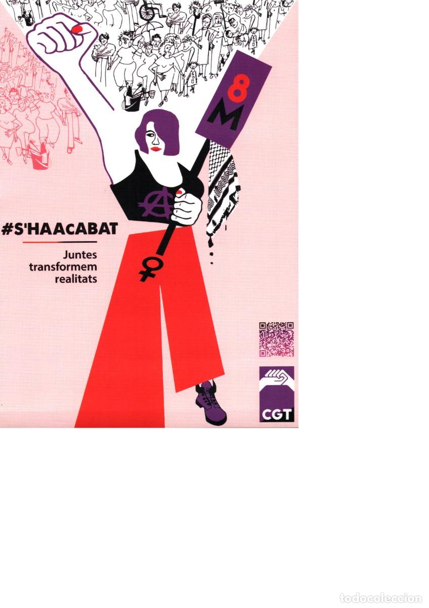 Pegatinas de colecci&oacute;n: Pegatina pol&iacute;tica 8M S'Haacabat CGT GRANDE