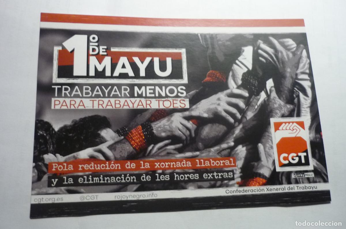 Pegatinas de colecci&oacute;n: pegatina sindical cgt 1&ordm; mayo