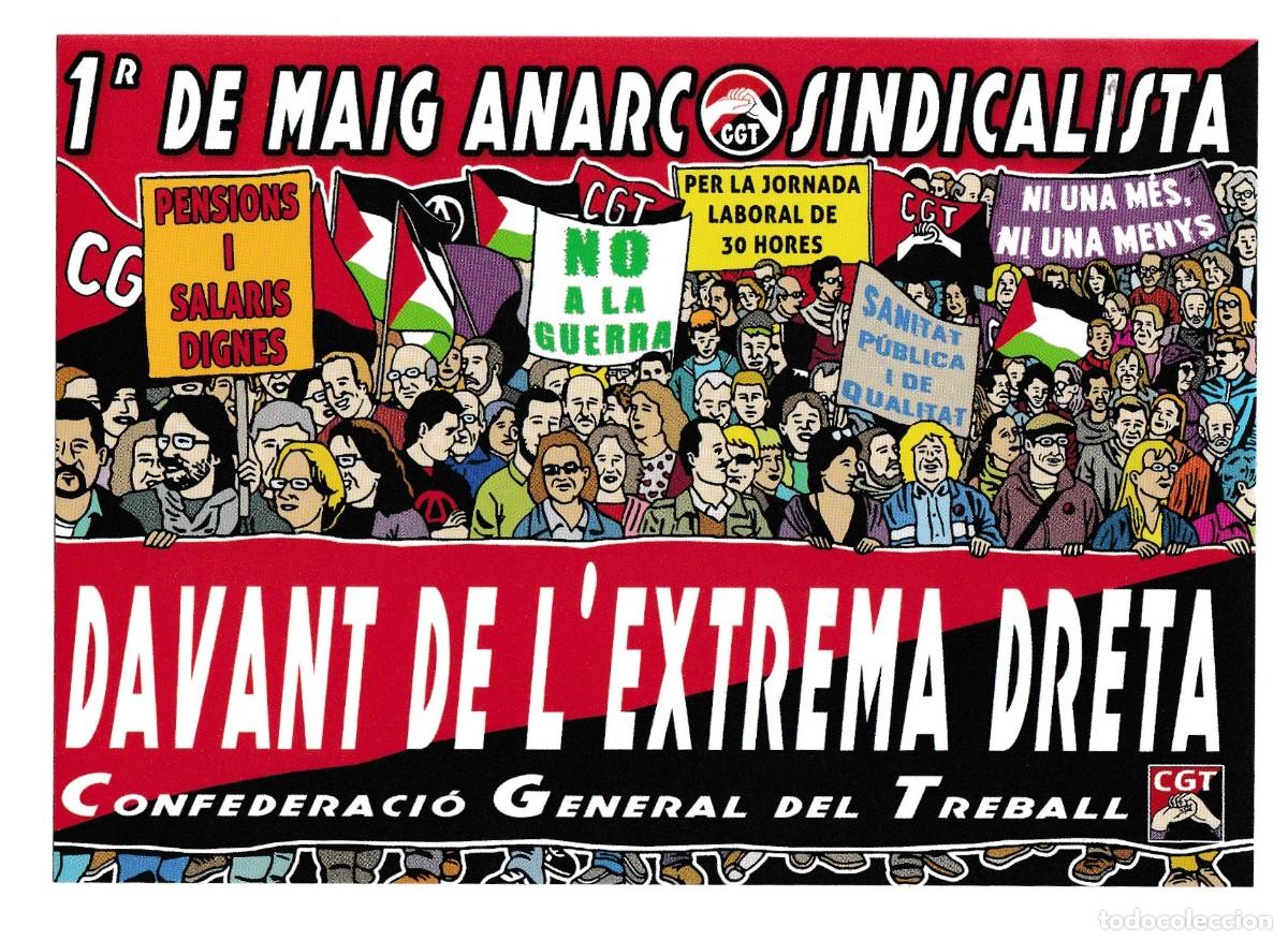 Pegatinas de colecci&oacute;n: Pegatina Politica davant de l'extrema dreta confederaci&oacute; General del treball CGT