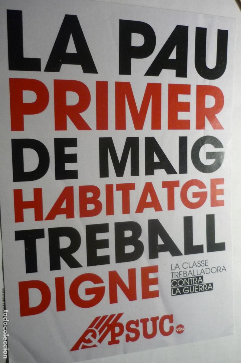 Sammlung von Aufklebern: pegatina sindical psuc catalan