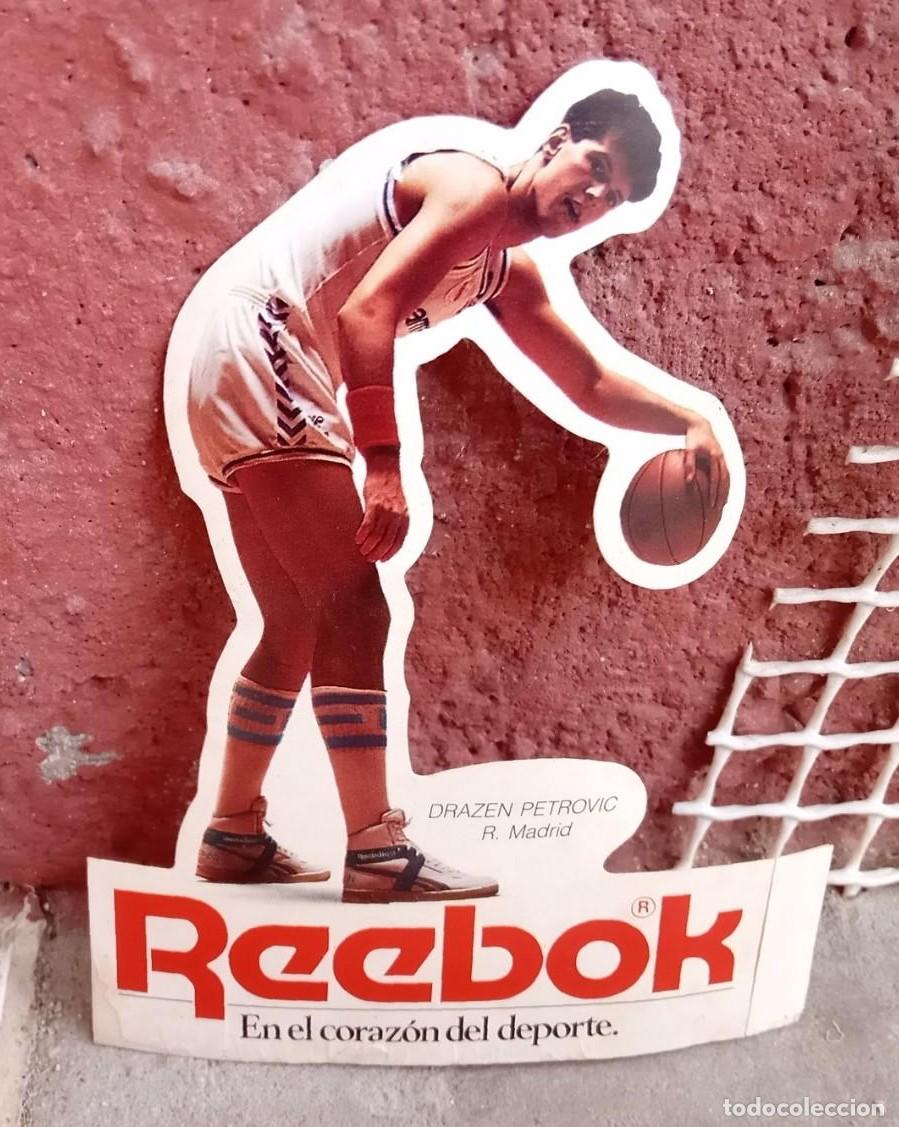 Pegatinas de colecci&oacute;n: PEGATINA STICKER DRAZEN PETROVIC REAL MADRID ZAPATILLAS SHOES PUBLICIDAD REEBOK 1980s PRECIO FIJO