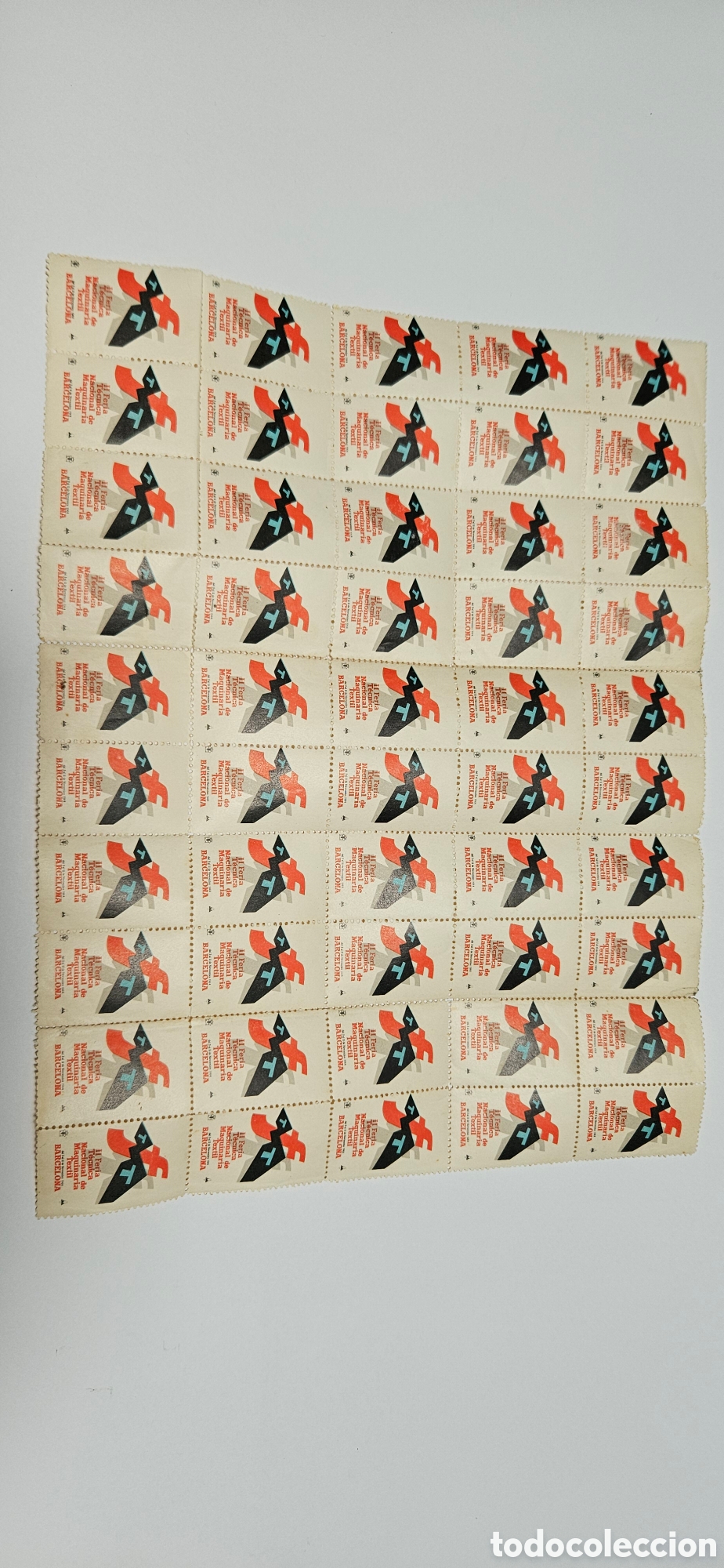 Pegatinas de colecci&oacute;n: Hoja bloque con 50 Vi&ntilde;eta filat&eacute;lica en sellos
