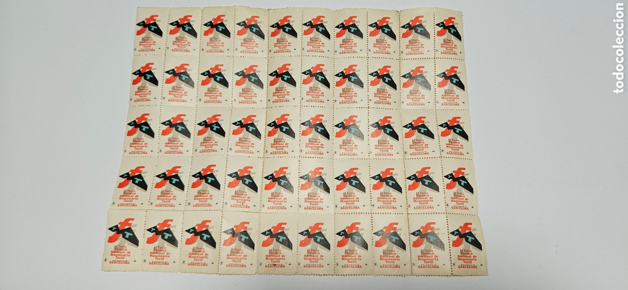 Adesivi di collezione: Hoja bloque con 50 Vi&ntilde;eta filat&eacute;lica en sellos