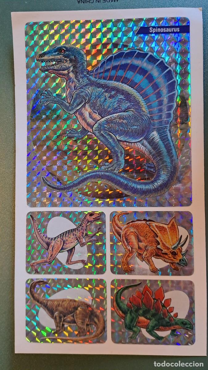 Pegatinas de colecci&oacute;n: ANTIGUO JUEGO PEGATINAS BRILLANTES DINOSAURIOS (22 cm)