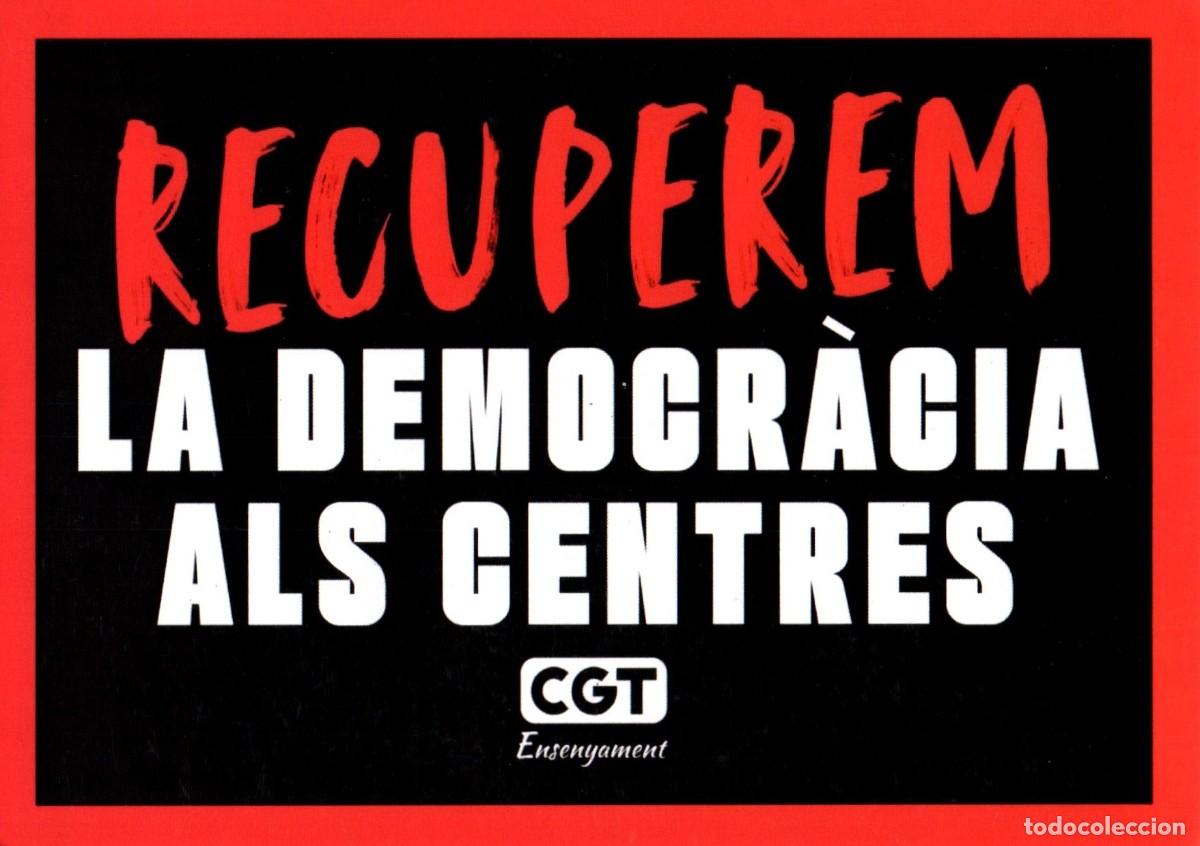 Pegatinas de colecci&oacute;n: Pegatina Pol&iacute;tica recuperen la democr&aacute;cia asl centres CGT