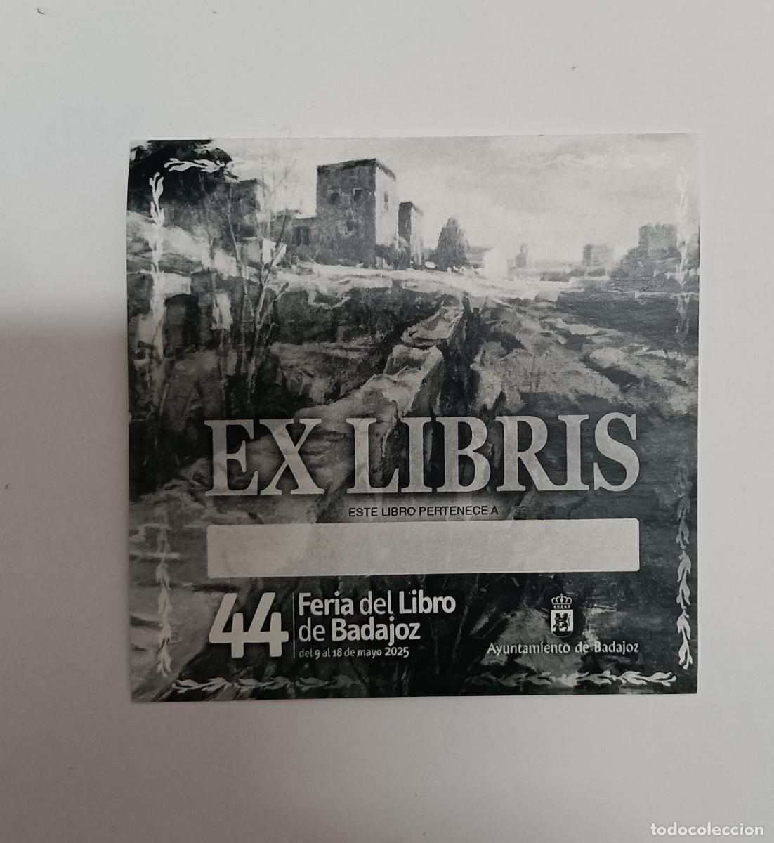 Pegatinas de colecci&oacute;n: pegatina feria libro badajoz 2026 extremadura 44 ex libris