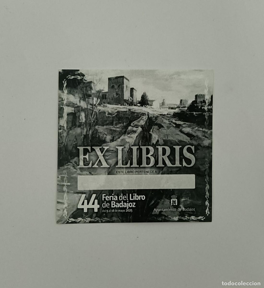 Pegatinas de colecci&oacute;n: pegatina feria libro badajoz 2026 extremadura 44 ex libris