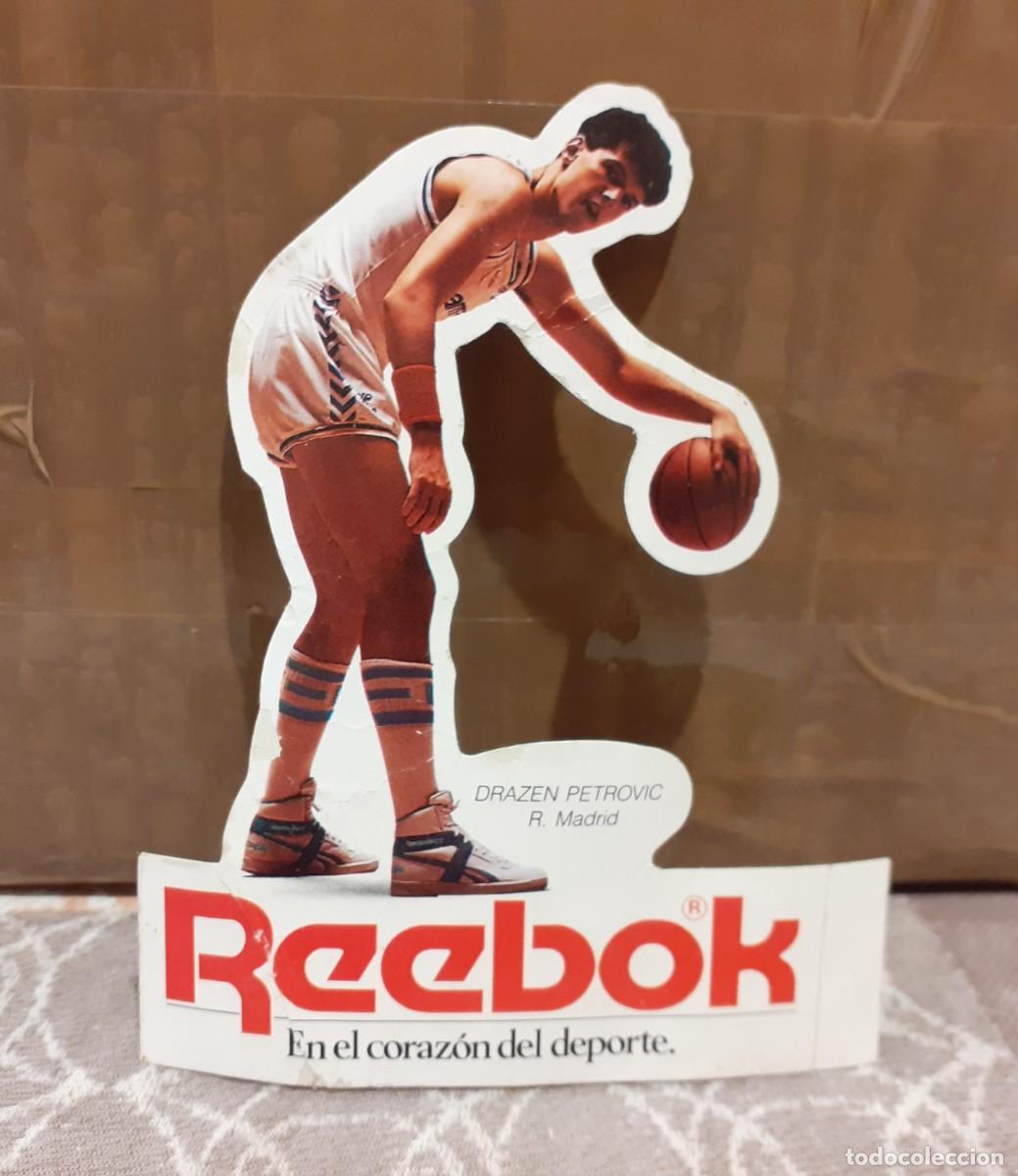 Pegatinas de colecci&oacute;n: PEGATINA STICKER DRAZEN PETROVIC REAL MADRID ZAPATILLAS SHOES PUBLICIDAD REEBOK 1980s PRECIO FIJO