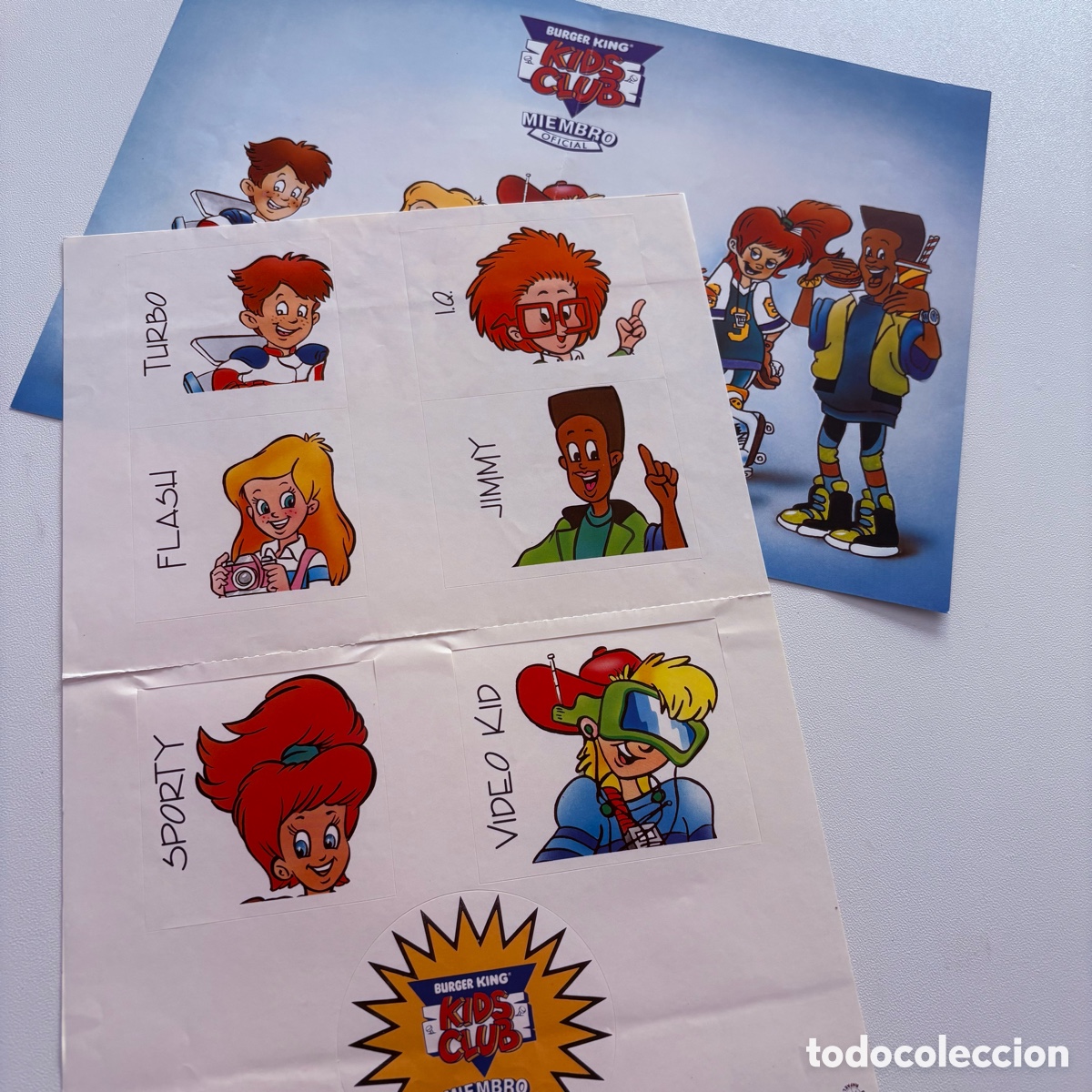 Pegatinas de colecci&oacute;n: set de pegatinas a&ntilde;os 80-90 burger king kids club miembro oficial