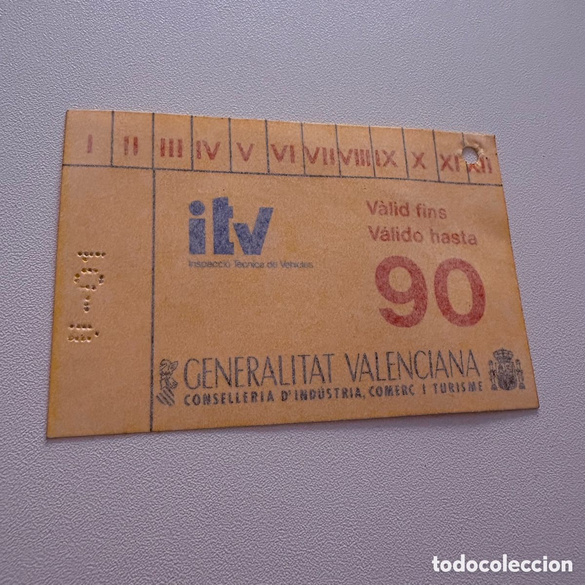 Pegatinas de colecci&oacute;n: PEGATINA ITV DE 1990 - Foto 1