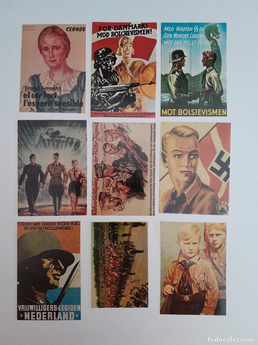 Pegatinas de colecci&oacute;n: LOTE 9 PEGATINAS DE TEM&Aacute;TICA NAZI - C&Iacute;RCULO ESPA&Ntilde;OL DE AMIGOS DE EUROPA 'CEDADE' (BARCELONA, c.1970)