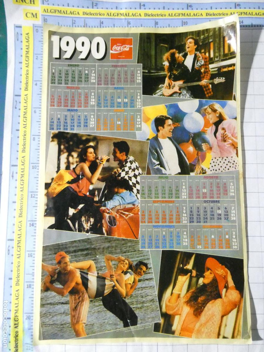 Pegatinas de colecci&oacute;n: PEGATINA DE COCA COLA. CALENDARIO A&Ntilde;O 1990 MUJERES