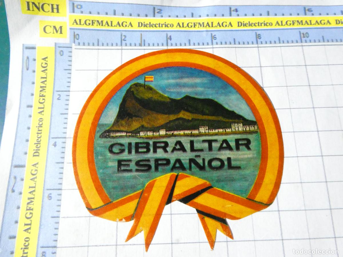 Pegatinas de colecci&oacute;n: PEGATINA POL&Iacute;TICO SINDICAL REIVINDICATIVA. PE&Ntilde;&Oacute;N DE GIBRALTAR ESPA&Ntilde;OL 77