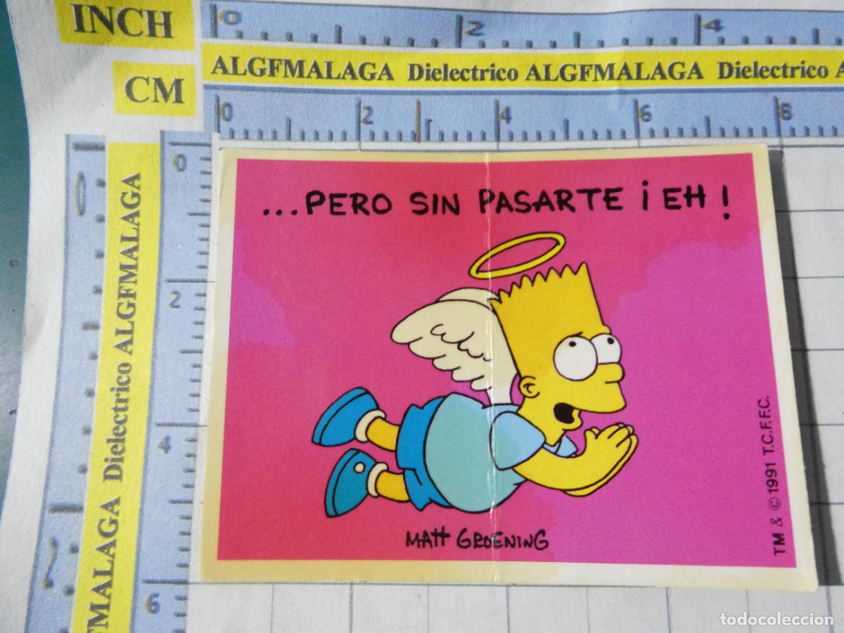 Pegatinas de colecci&oacute;n: CROMO CROMITO CHUCHER&Iacute;AS PASTELITOS. BOLLYCAO. THE SIMPSONS 1991. HAZ EL BIEN SIN PASARTE 85