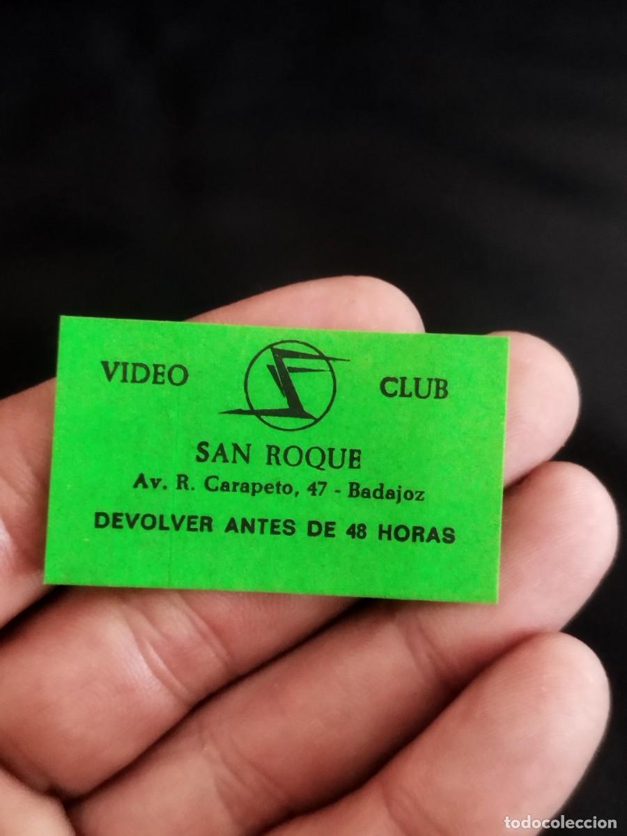 Pegatinas de colecci&oacute;n: Pegatina, adhesivo Video Club San Roque situado en la Avenida Ricardo Carapeto de Badajoz. Sin pega