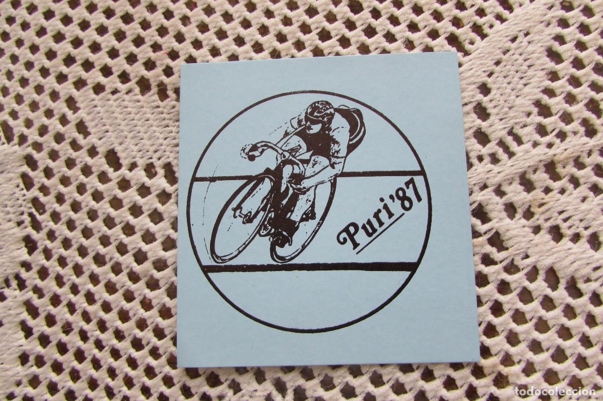 Pegatinas de colecci&oacute;n: PEGATINA AZUL CICLISMO PURI 87