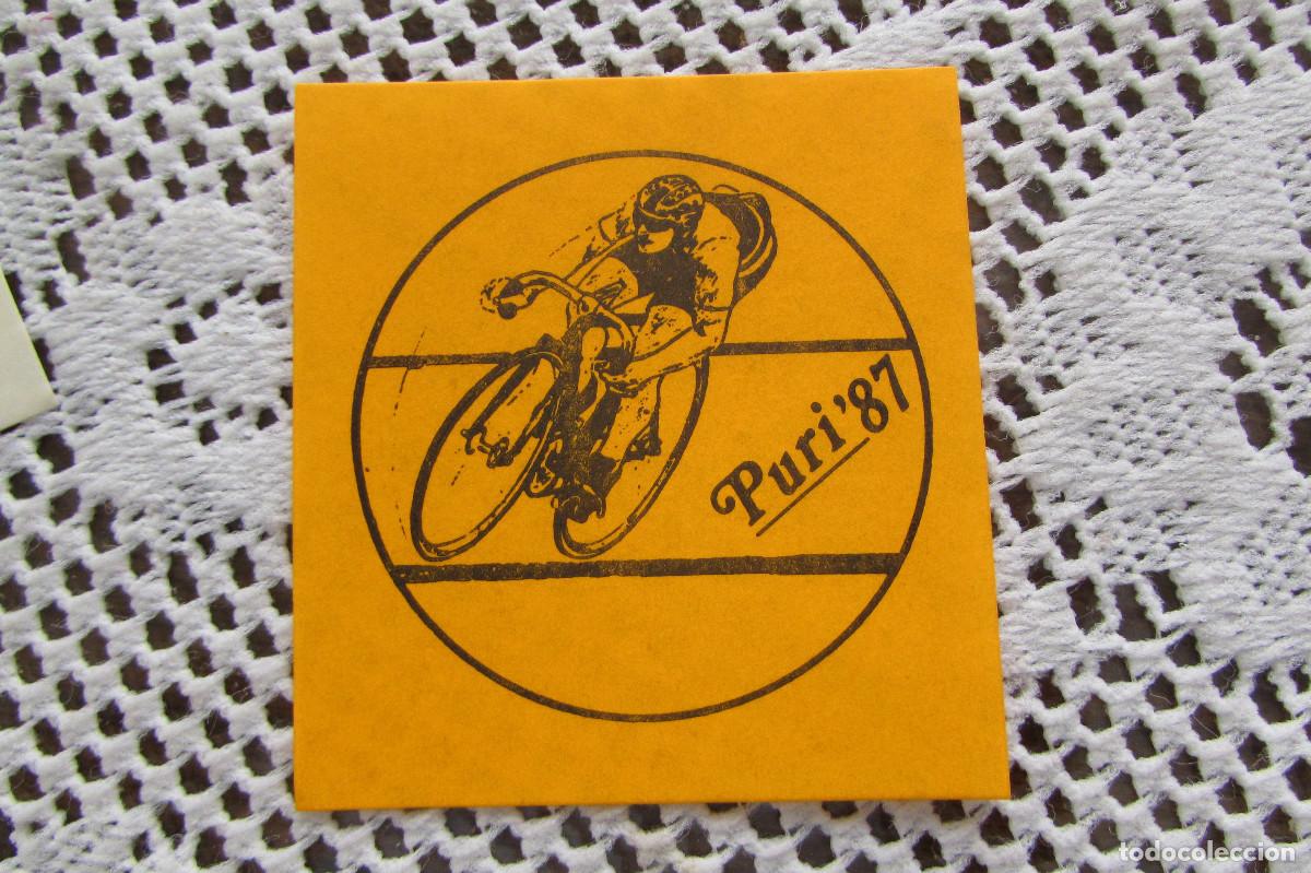 Pegatinas de colecci&oacute;n: PEGATINA NARANJA CICLISMO PURI 87