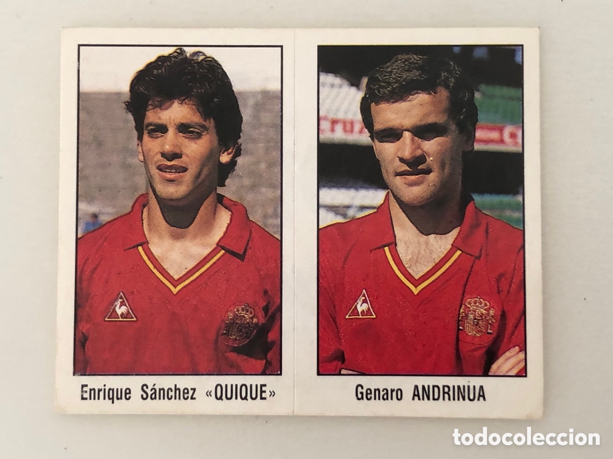 Pegatinas de colecci&oacute;n: Pegatina doble cl&aacute;sica selecci&oacute;n espa&ntilde;ola- Quique