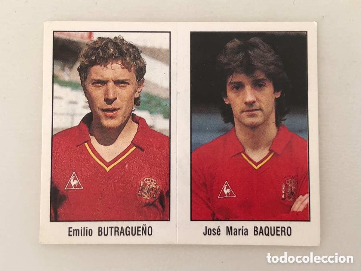 Pegatinas de colecci&oacute;n: Pegatina doble cl&aacute;sica selecci&oacute;n espa&ntilde;ola- Butrague&ntilde;o