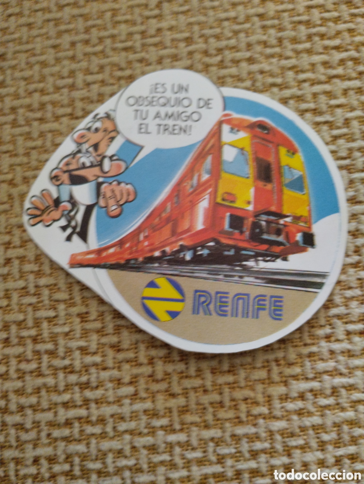 Pegatinas de colecci&oacute;n: Pegatina antigua RENFE Mortadelo y Filemon