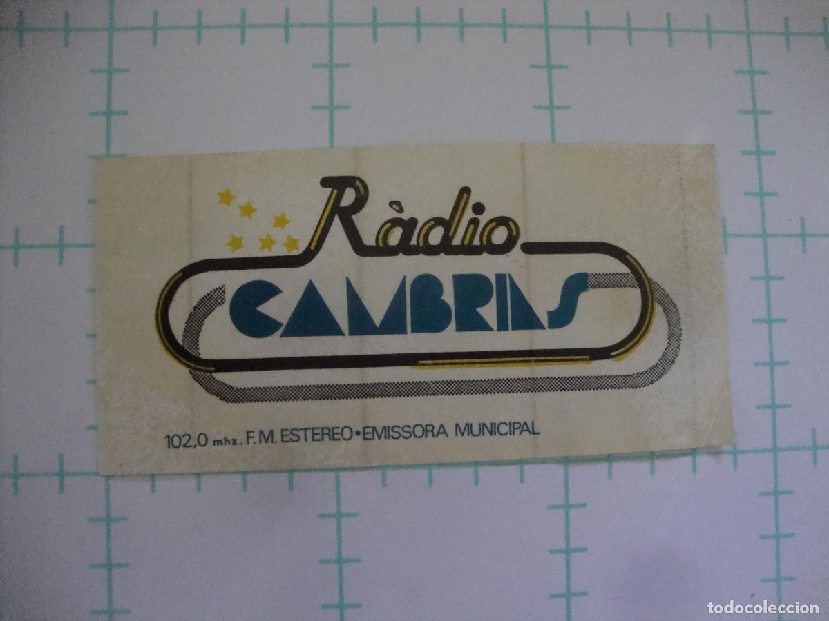 Pegatinas de colecci&oacute;n: PEGATINA NUEVA RADIO CAMBRILS