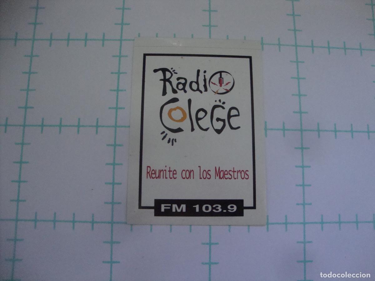 Pegatinas de colecci&oacute;n: PEGATINA NUEVA RADIO COLEGE REUNITE CON LOS MAESTROS