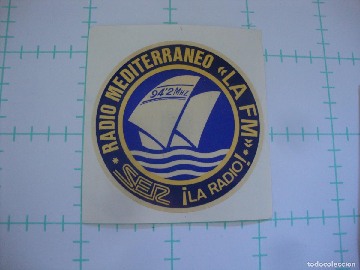 Pegatinas de colecci&oacute;n: PEGATINA DESPEGADO UNA PARTE RADIO MEDITERRANEO CADENA SER