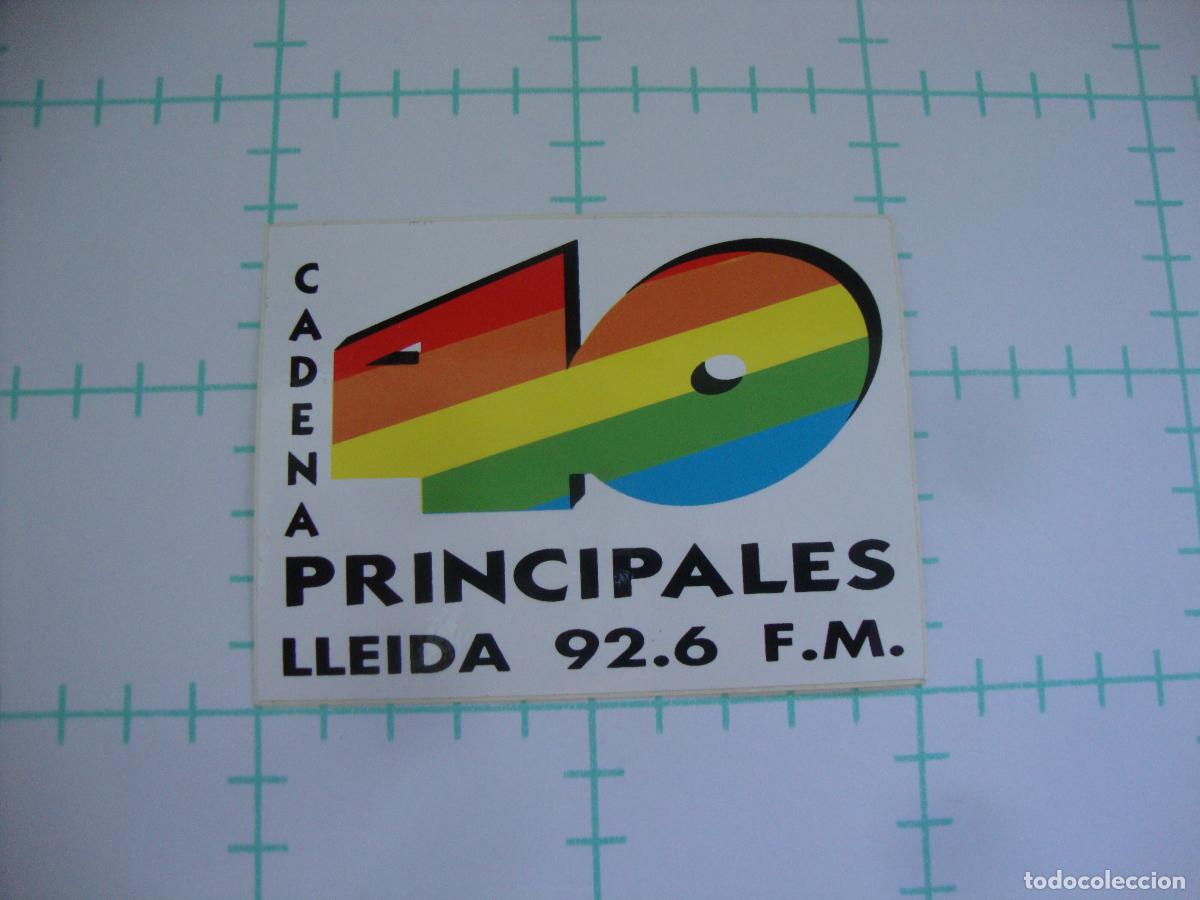 Pegatinas de colecci&oacute;n: PEGATINA NUEVA RADIO CADENA 40 PRINCIPALES LLEIDA