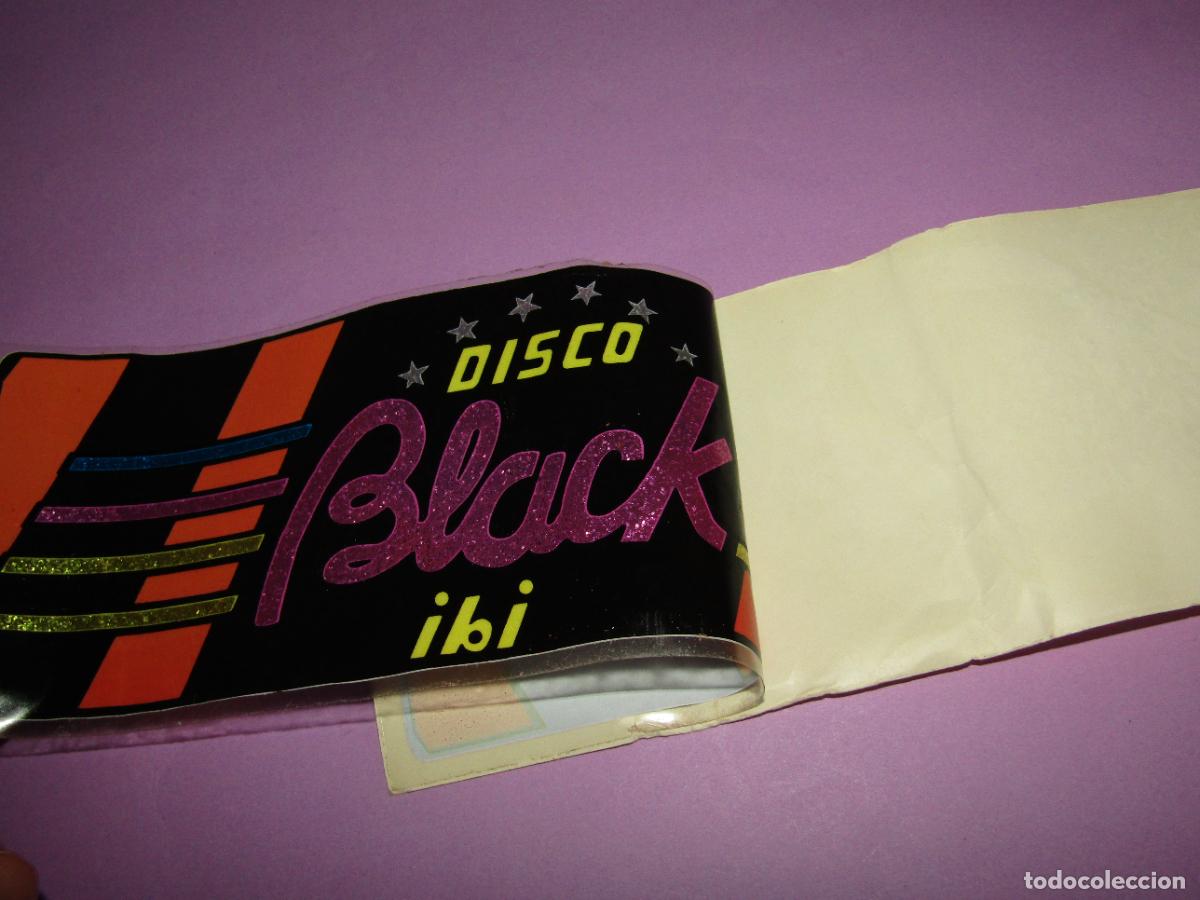 Pegatinas de colecci&oacute;n: Antigua Adhesiva para Interior Parabrisas de Coche de la Disco BLACK de IBI - A&ntilde;o 1990s.
