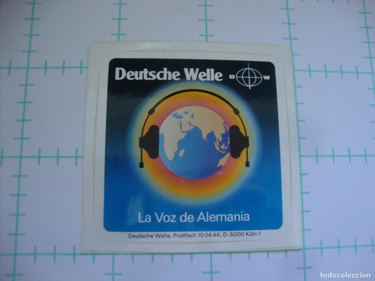 Pegatinas de colecci&oacute;n: PEGATINA NUEVA RADIO DEUTSCHE WELLE LA VOZ DE ALEMANIA