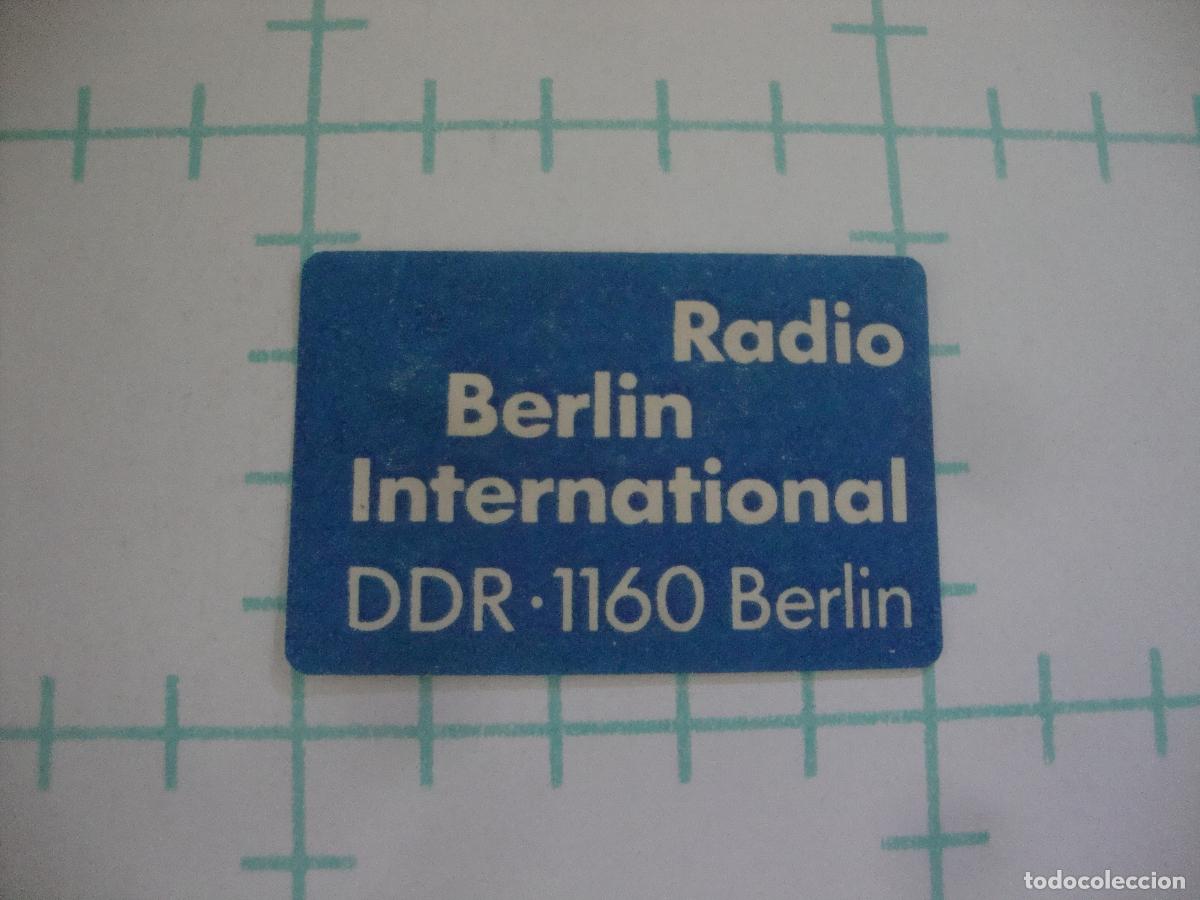 Pegatinas de colecci&oacute;n: PEGATINA SIN PAPEL NI COLA RADIO BERLIN INTERNACIONAL