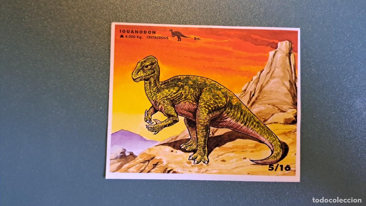 Pegatinas de colecci&oacute;n: ANTIGUA PEGATINA IGUANODON 5/16 JURASSIC PARK FANTA (8 x 6,5 cm)