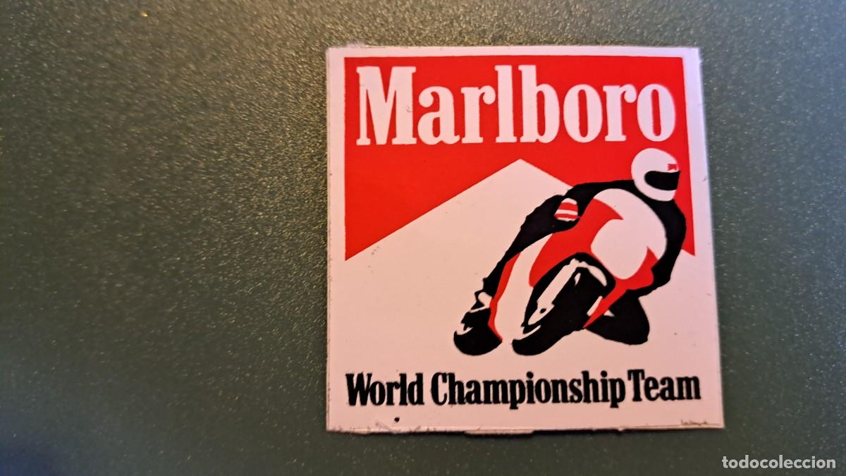 Pegatinas de colecci&oacute;n: ANTIGUA PEGATINA WORLD CHAMPION TEAM MARLBORO (5 x 5 cm)